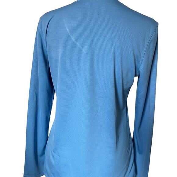Reel Legends Blue Long Sleeve Fitted T-Shirt baby blue S - Picture 3 of 5